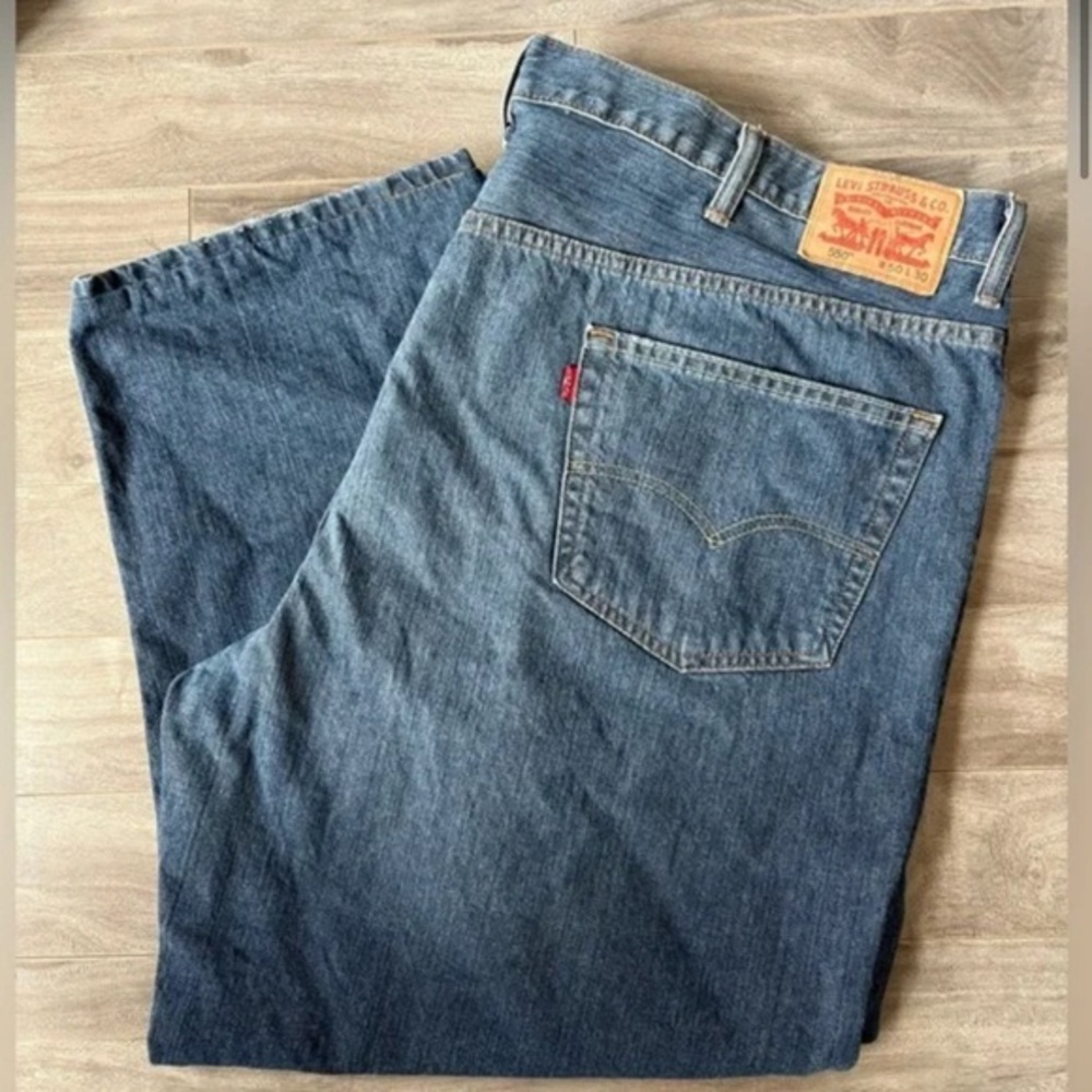 Levi’s Men’s Straight Leg Jeans Blue Tailored 50W x 26L Red Tab